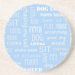 Blue Dog Lover Sayings Coaster