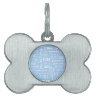 Blue Dog Lover Sayings Pet ID Tag