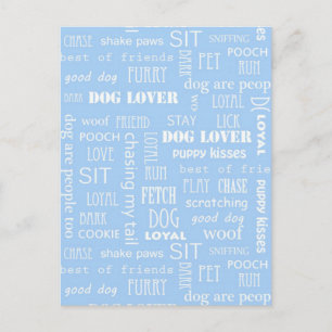 Blue Dog Lover Sayings Postcard