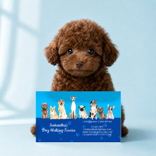 Blue Dog Nail Trim Service Business Card