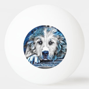 BLUE -Dog Ping Pong Ball