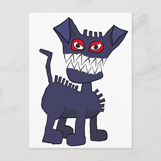 blue dog postcard (Front)