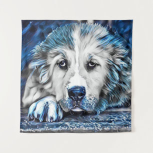 BLUE -Dog Tapestry