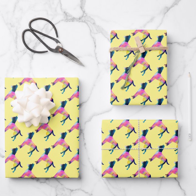 Blue Dogs Pet  Wrapping Paper Sheet (Front)