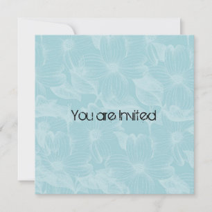 Blue Dogwood Flowers Baby Shower Invitation