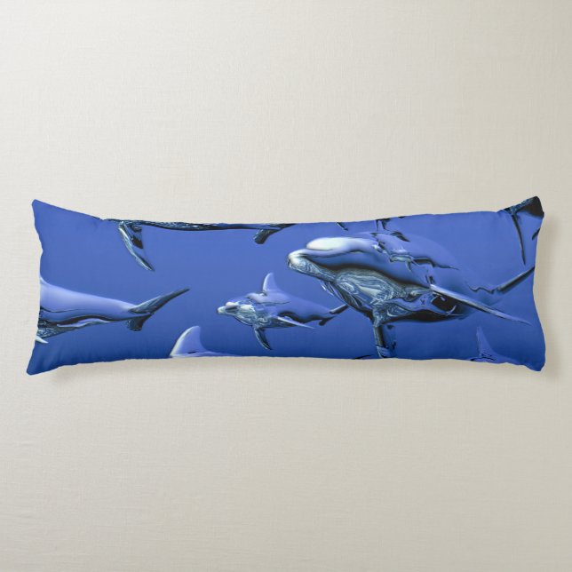 Blue Dolphin Body Cushion (Front)
