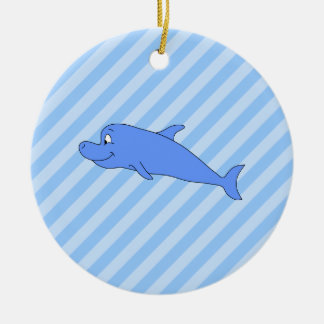 Blue Dolphin. Ceramic Tree Decoration