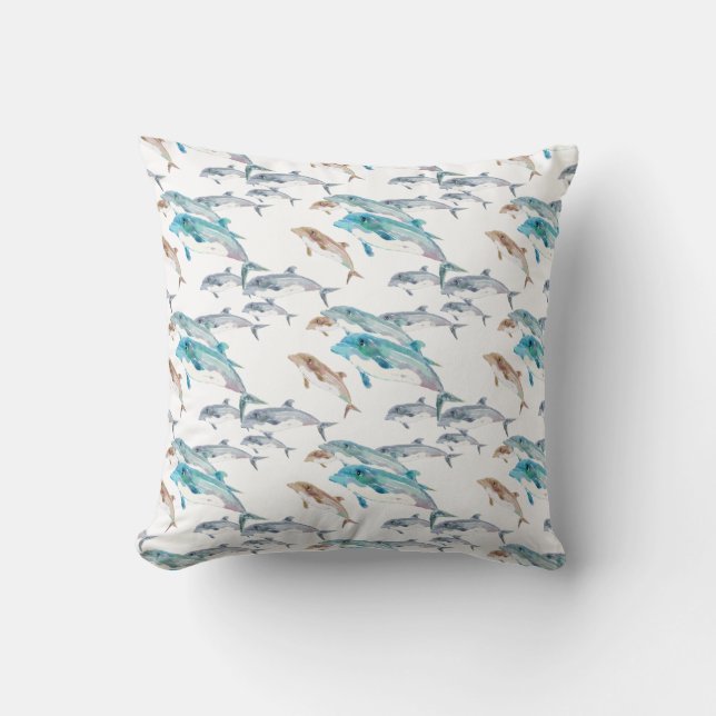 Blue Dolphin Cushion (Front)