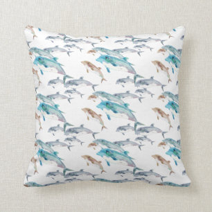 Blue Dolphin Cushion