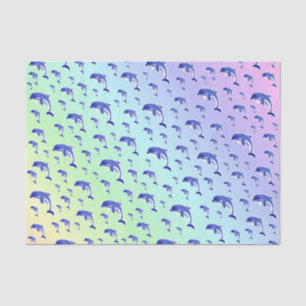 blue,dolphin, fish, nature, aquatic, design, tissue paper