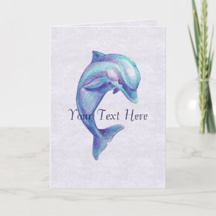 Blue Dolphin Greeting Card