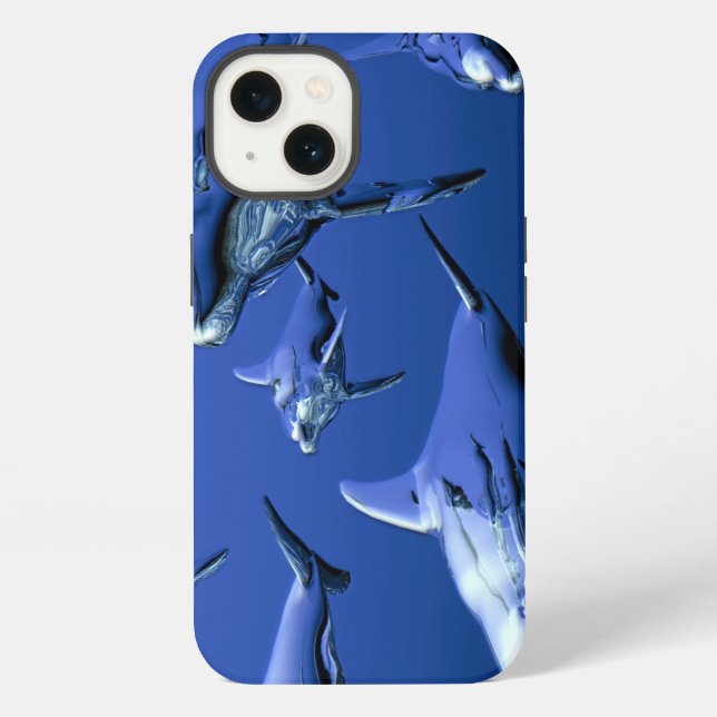 Blue Dolphin iPhone Case (Back)