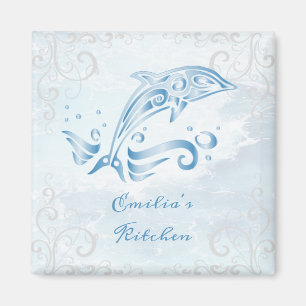 Blue Dolphin Personalised Magnet