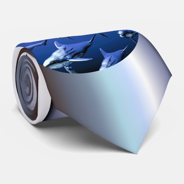 Blue Dolphin Tie (Rolled)