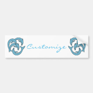 Blue Dolphins circling Thunder_Cove Bumper Sticker