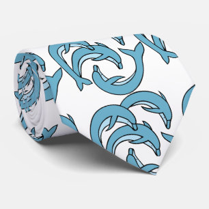 Blue Dolphins circling Thunder_Cove Tie