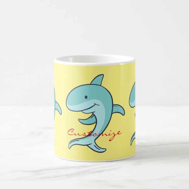 Blue Dolphins Leaping Thunder_Cove Coffee Mug (Center)
