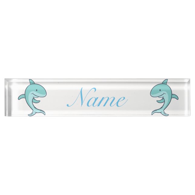 Blue Dolphins Leaping Thunder_Cove Nameplate (Front)