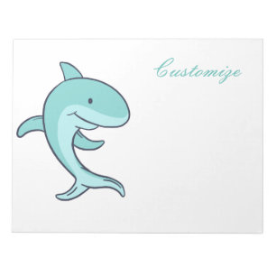 Blue Dolphins Leaping Thunder_Cove Notepad