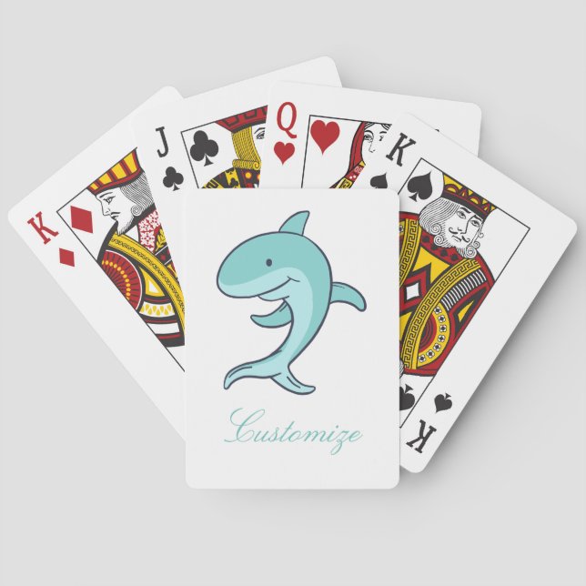 Blue Dolphins Leaping Thunder_Cove Playing Cards (Back)