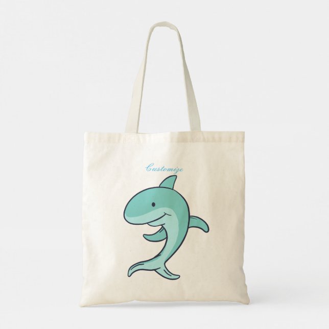Blue Dolphins Leaping Thunder_Cove Tote Bag (Back)