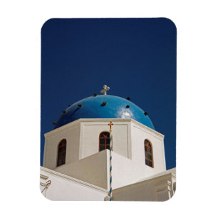 Blue dome, Santorini, Greece Magnet