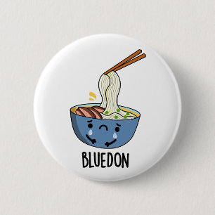 Blue-don Funny Udon Pun  6 Cm Round Badge