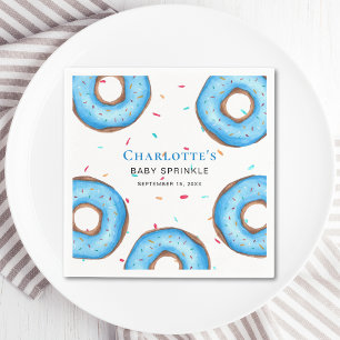 Blue Donut Baby Sprinkle Napkin