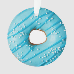 Blue Donut Printed Acrylic Ornament