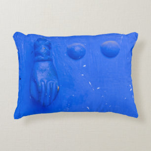 Blue Door Knocker Decorative Cushion