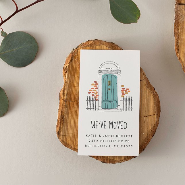 Blue Door Moving Announcement Insert Cards (Creator Uploaded)
