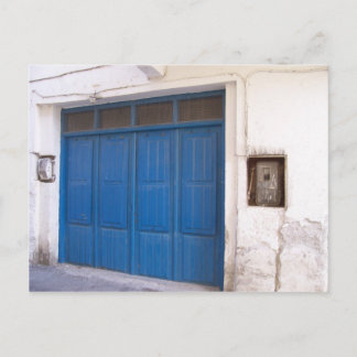Blue door postcard