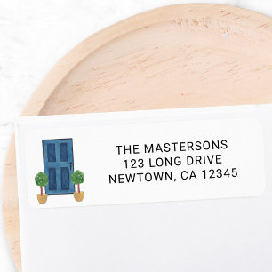 Blue Door Return Address Label
