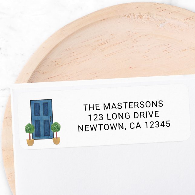Blue Door Return Address Label (Creator Uploaded)