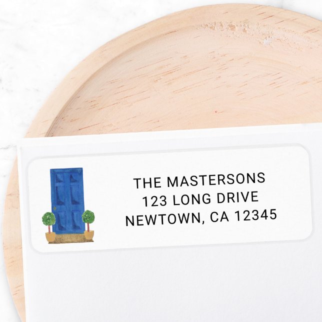 Blue Door Return Address Label (Creator Uploaded)