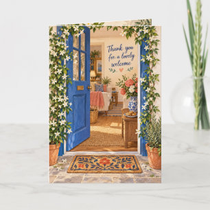 Blue Door Warm Welcome Thank You Card