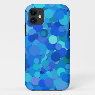 blue dot confetti phone case