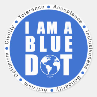 Blue Dot Global Classic Round Sticker