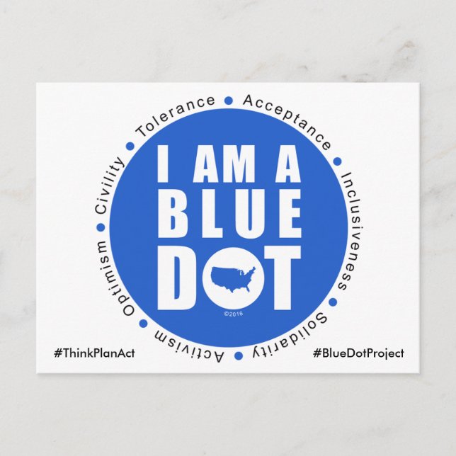 Blue Dot Project USA Postcard (Front)