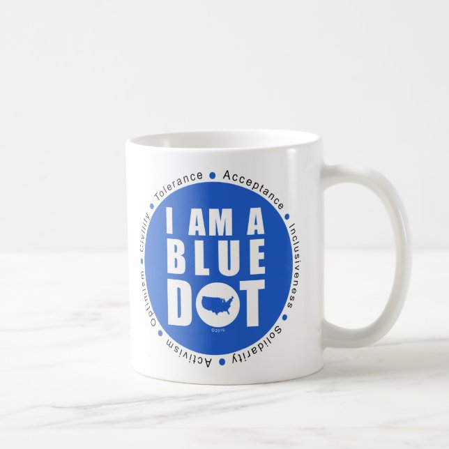Blue Dot U.S.A. Coffee Mug (Right)