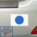 Blue Dot US Democrat Support Anti-Trump Protest Car Magnet<br><div class="desc">This car magnet features a large blue dot, indicating political protest against American President Donald Trump. Initially appearing during the 2024 US Presidential Election as a sign of Democratic support in a red, Republican area, it is now popping up nationwide in protest of the administration, as a message to resist...</div>