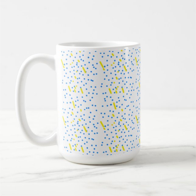 Blue Dots Meteor Shower  Coffee Mug (Left)