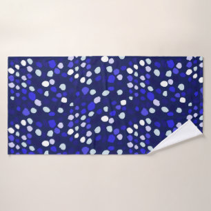Blue Dots Multi Coloured Fun Geometric Design Bath Towel Set