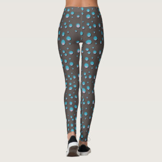 Blue Dots on Grey Leggings