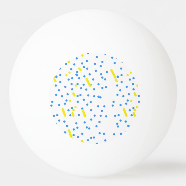Blue Dots Ping Pong Ball (Front)