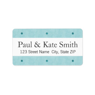 Blue Dots Textured Label