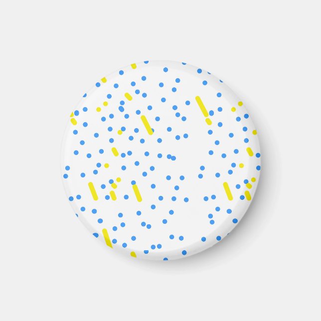 Blue Dots Wishing Star Meteor Magnet (Front)