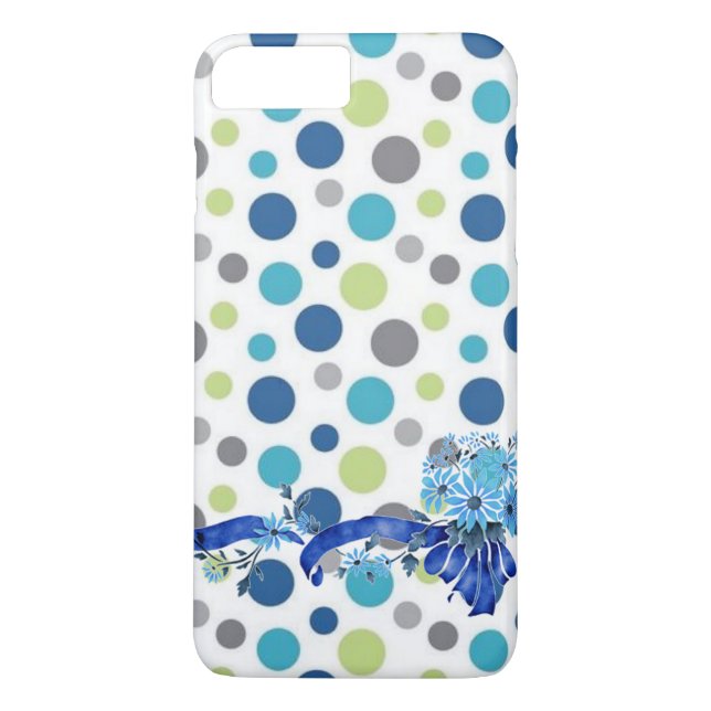 Blue Dotted Whimsical Case-Mate iPhone Case (Back)