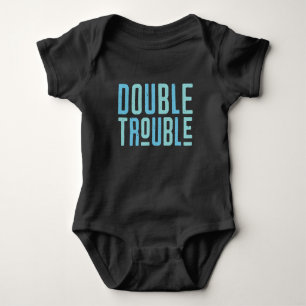 Blue Double Trouble T-Shirt Baby Bodysuit