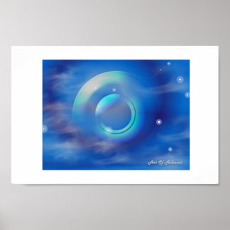 Blue Doughnut Poster